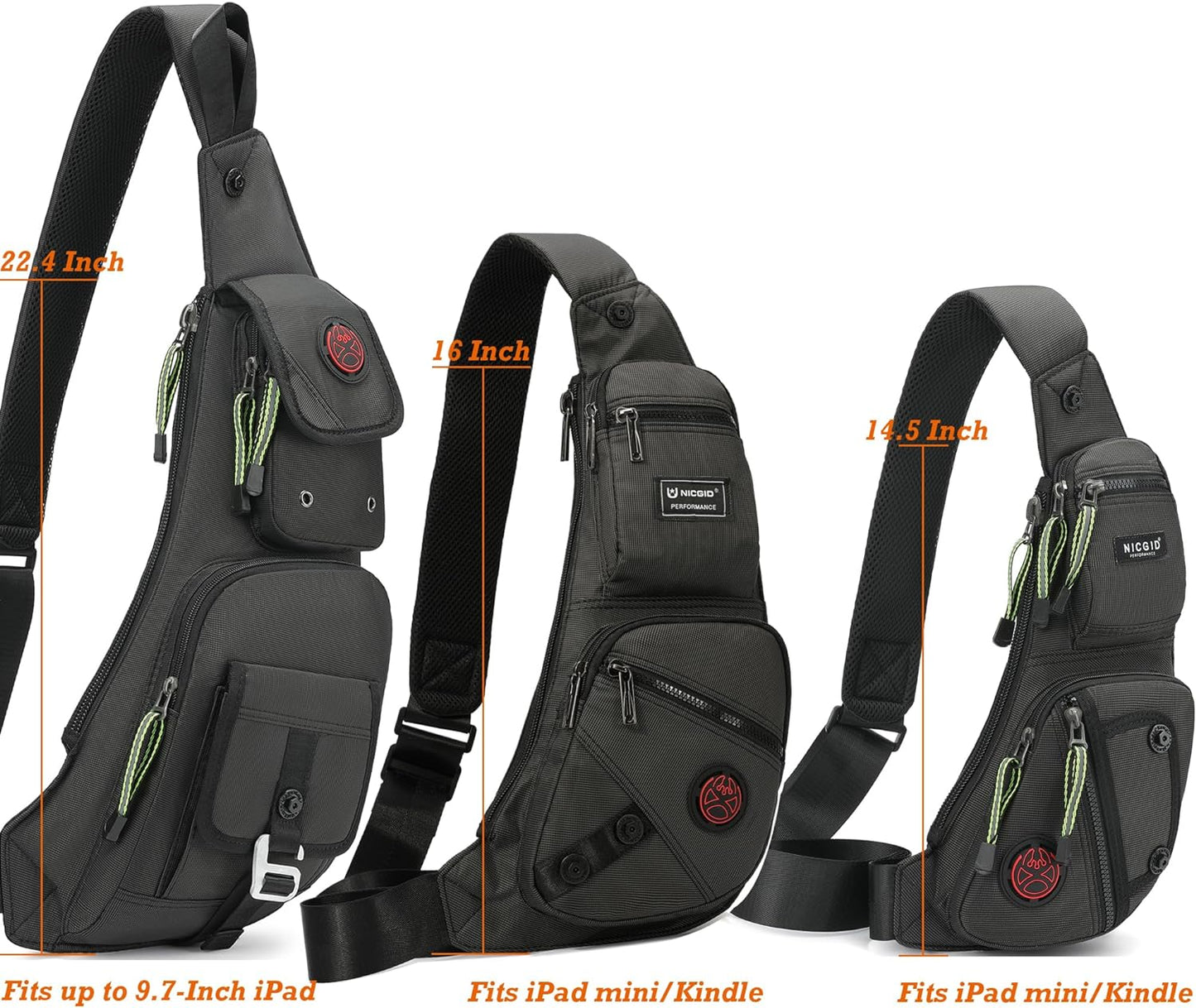 NICGID Sling Bag Chest Shoulder Backpack Crossbody Bags Casual Daypack for Men Women