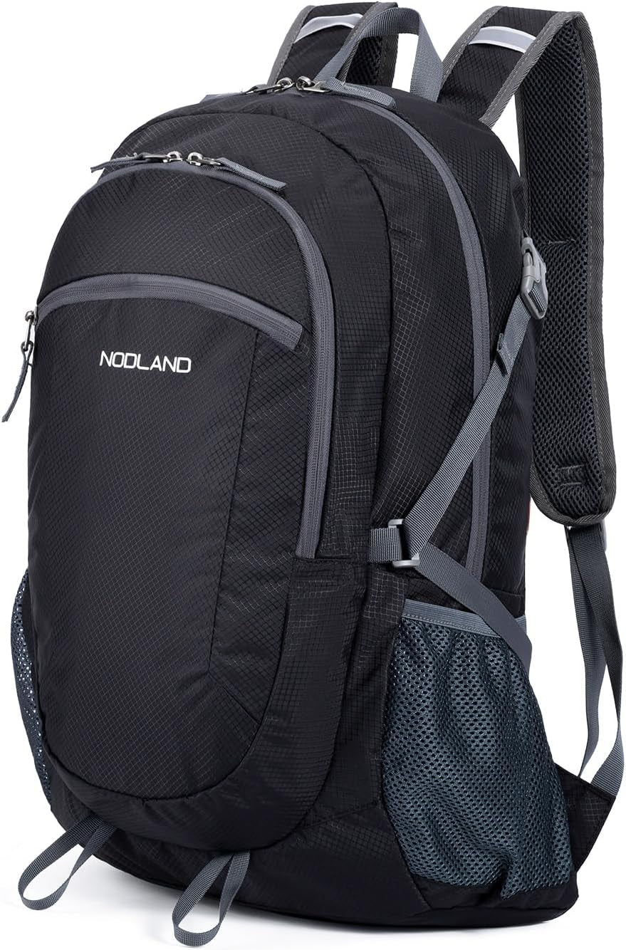 NODLAND Light Weight Packable Backpack for Travel Hiking 45L Foldable Water-Resistant Daypack Hydration Rucksack