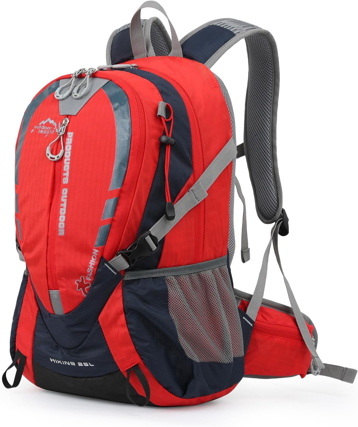 INOXTO Small Hiking Backpack with 2L Water Bladder and Rain Cover, 25L Hydration Daypack for Travel, Cycling, Camping, Outdoor