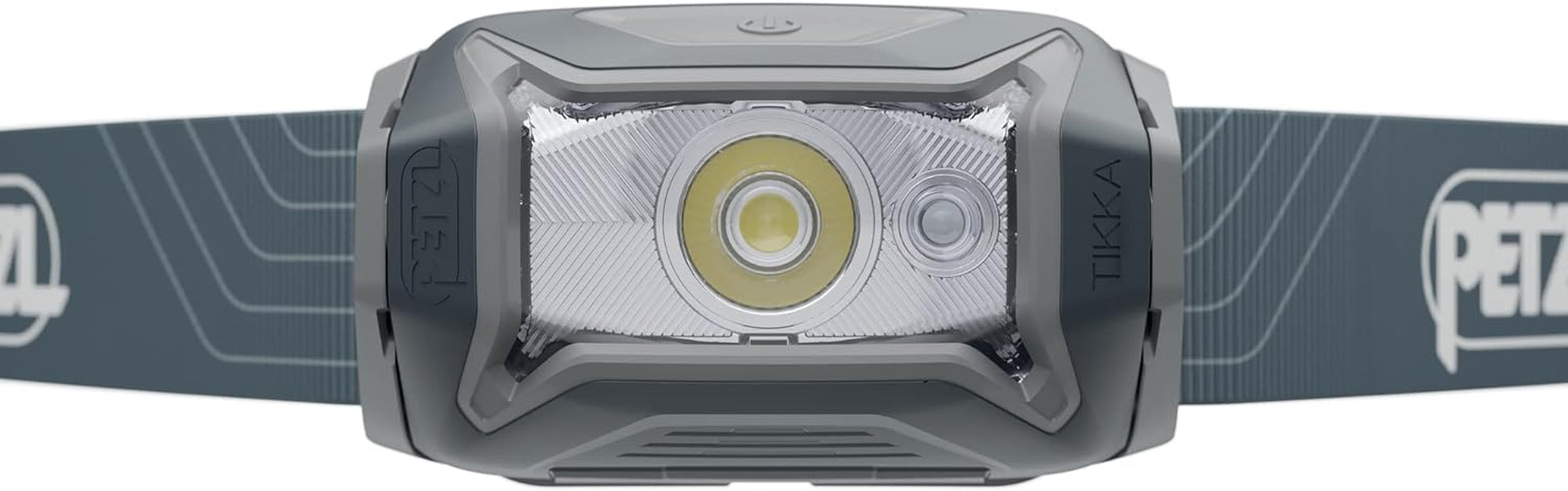 PETZL Tikka Headlamp - Compact 350 Lumen Light with Red Lighting, for Hiking, Climbing, Running, and Camping - Grey