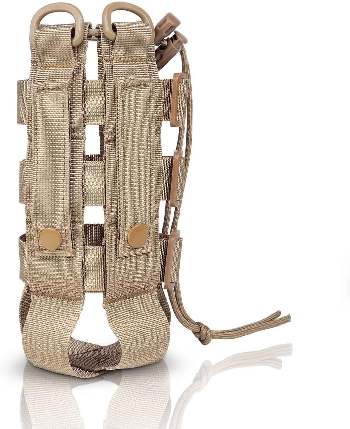 Molle Water Bottle Holder for Backpack,Drawstring Adjustable Straps Molle Pouches for 20 32 36 48 Oz Water Bottle