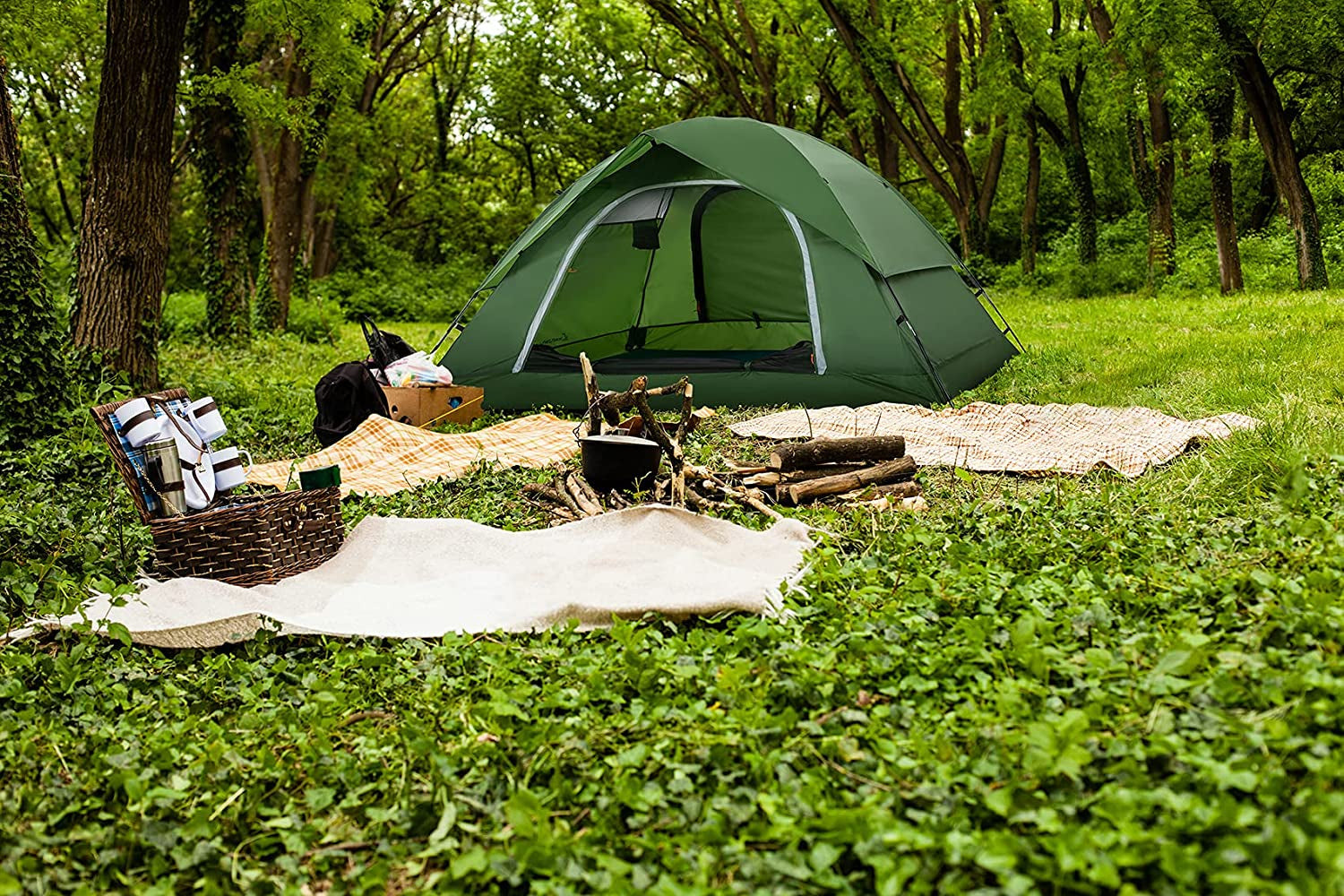 Vela Camping Tent for 2 Person, 4 Person, 6 Person - Waterproof Two Person Tents for Camping, Small Easy up Tent for Family, Outdoor, Kids, Scouts in All Weather and All Season by Clostnature